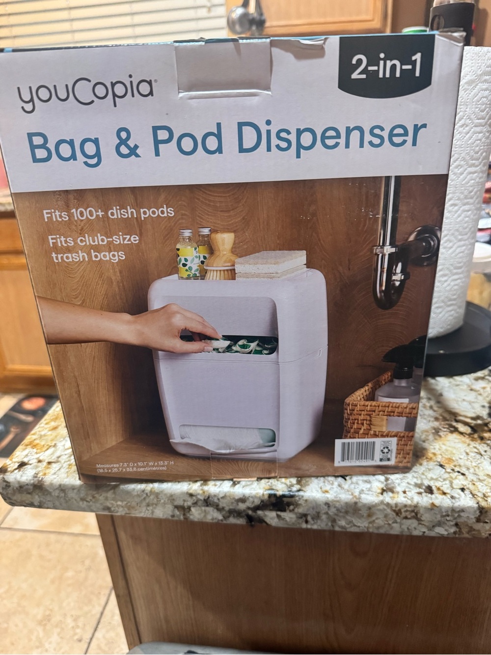 White 2-in-1 Bag & Pod Dispenser
